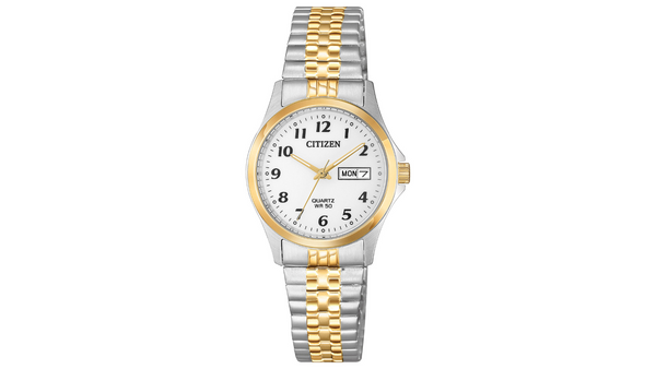 Citizen Women's Two Tone Stainless Steel Expansion Watch (Railroad Approved)