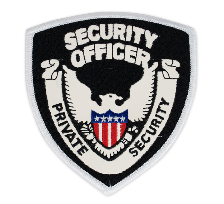 Security Officer Badge Patch - Silver Reflective - 20% Off