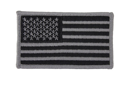 U.S. FLAG PATCH - LEFT SHOULDER (GREY-BLACK)