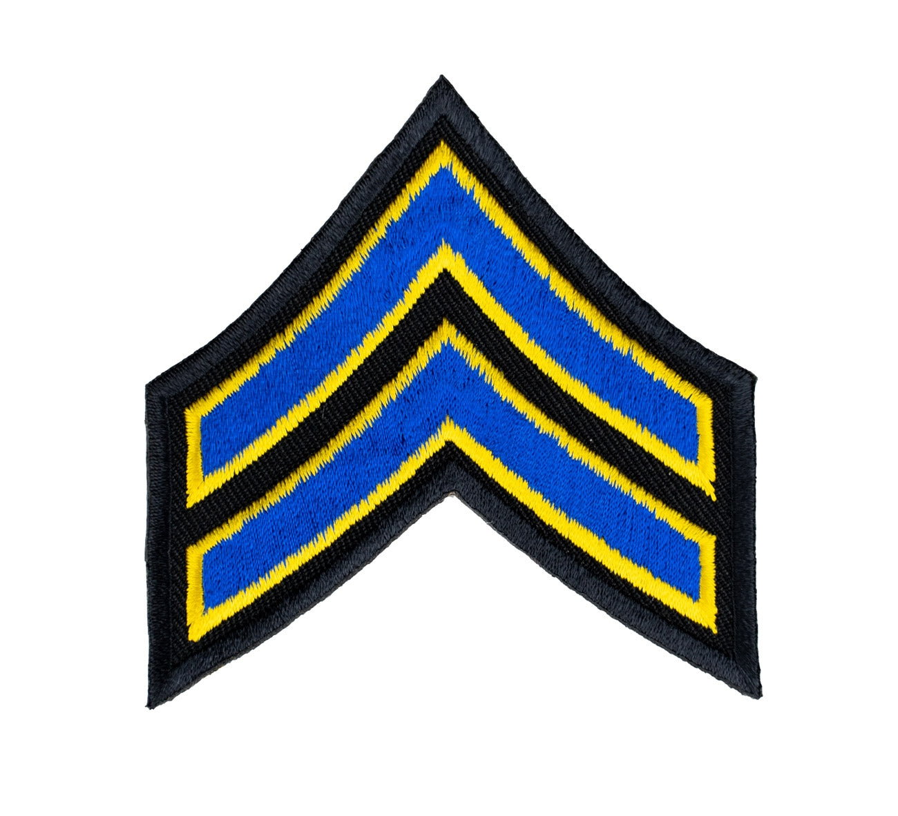 Corporal Rank Chevron Emblem (Blue-Gold) – Security Uniform