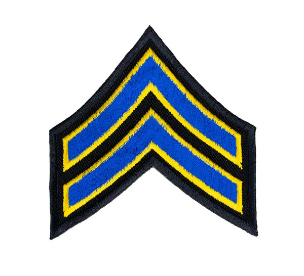 Corporal Rank Chevron Emblem (Blue-Gold)