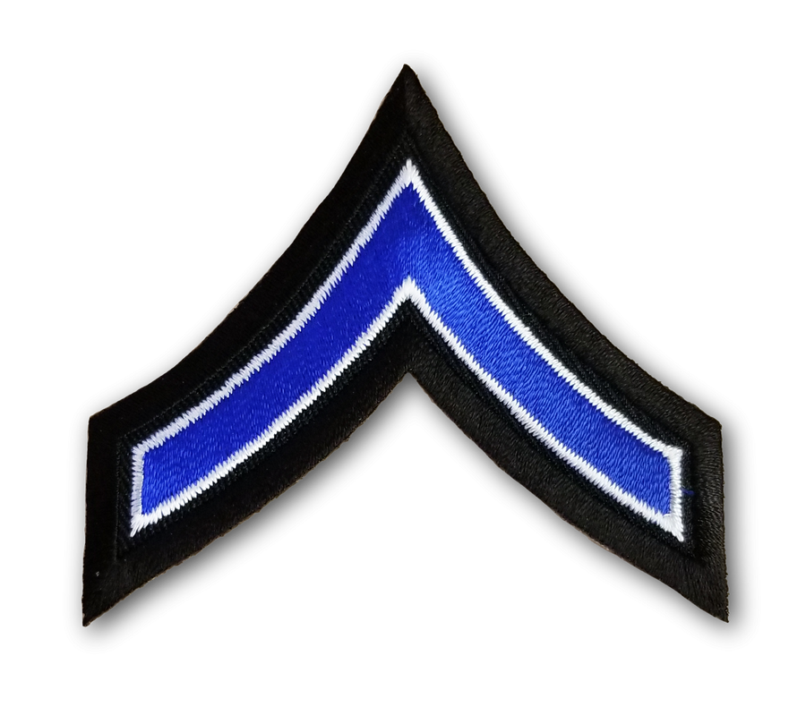 Private Rank Chevron (Blue-White)