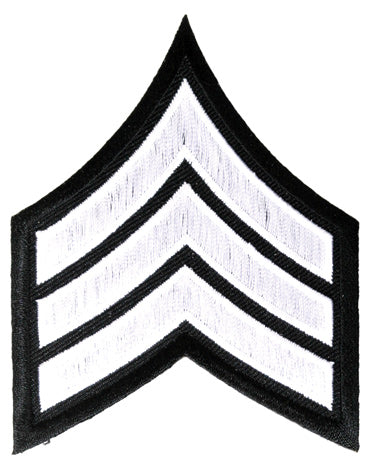 Sergeant Chevron (White on Black)
