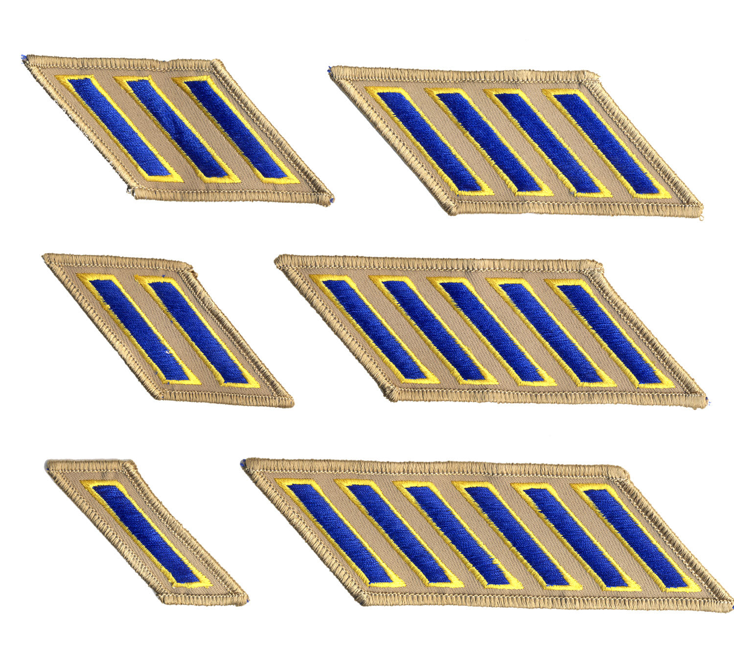 Rank Hashmarks (Blue on Tan) – Security Uniform