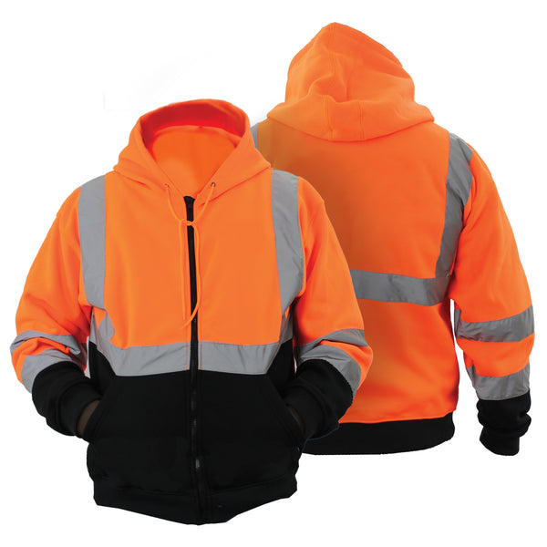 Hi-Visibility Safety Thermal Zippered Hoodie