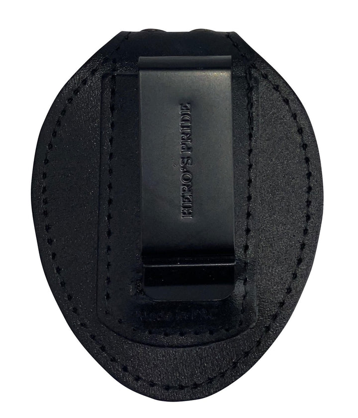 Leather Badge Holder with Chain and Belt Clip – Security Uniform