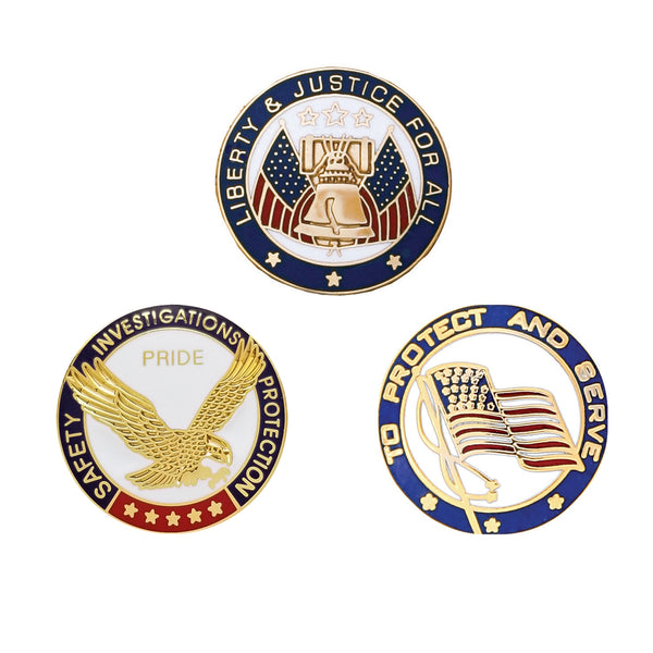 First Class Round Lapel Pin Insignias