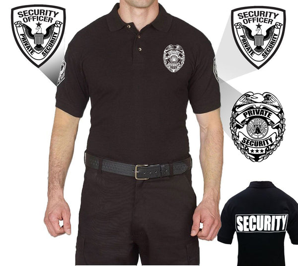First Class Private Security Badge Polo Shirt