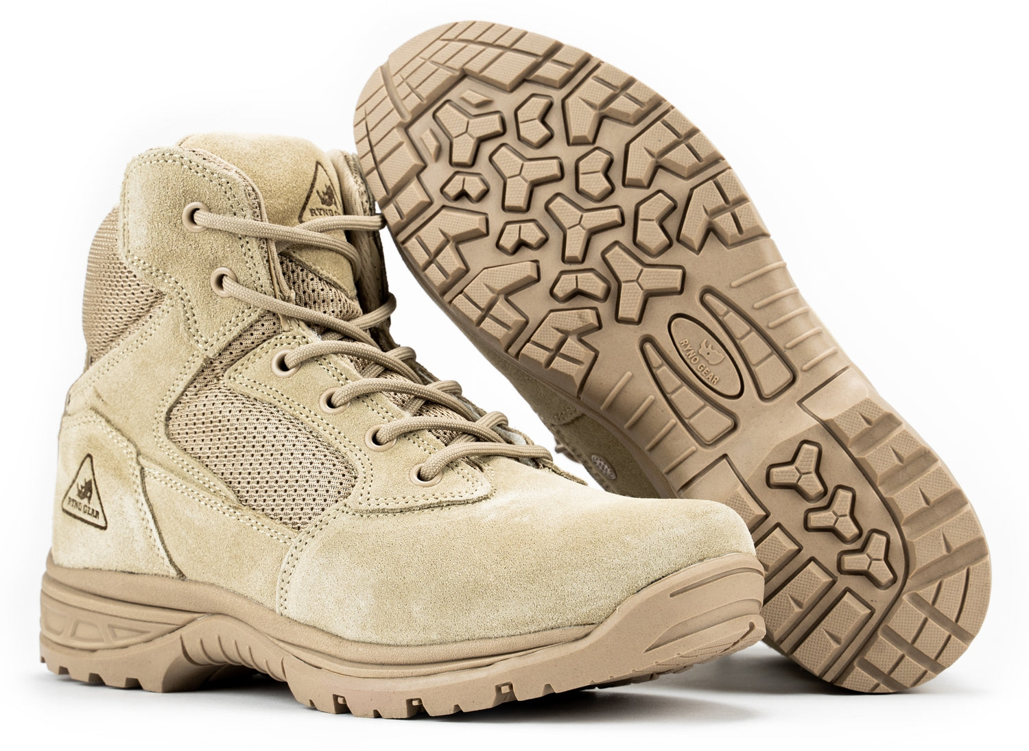 6" CoolMax Ryno Gear Tactical Combat Boots (Beige) Security Uniform