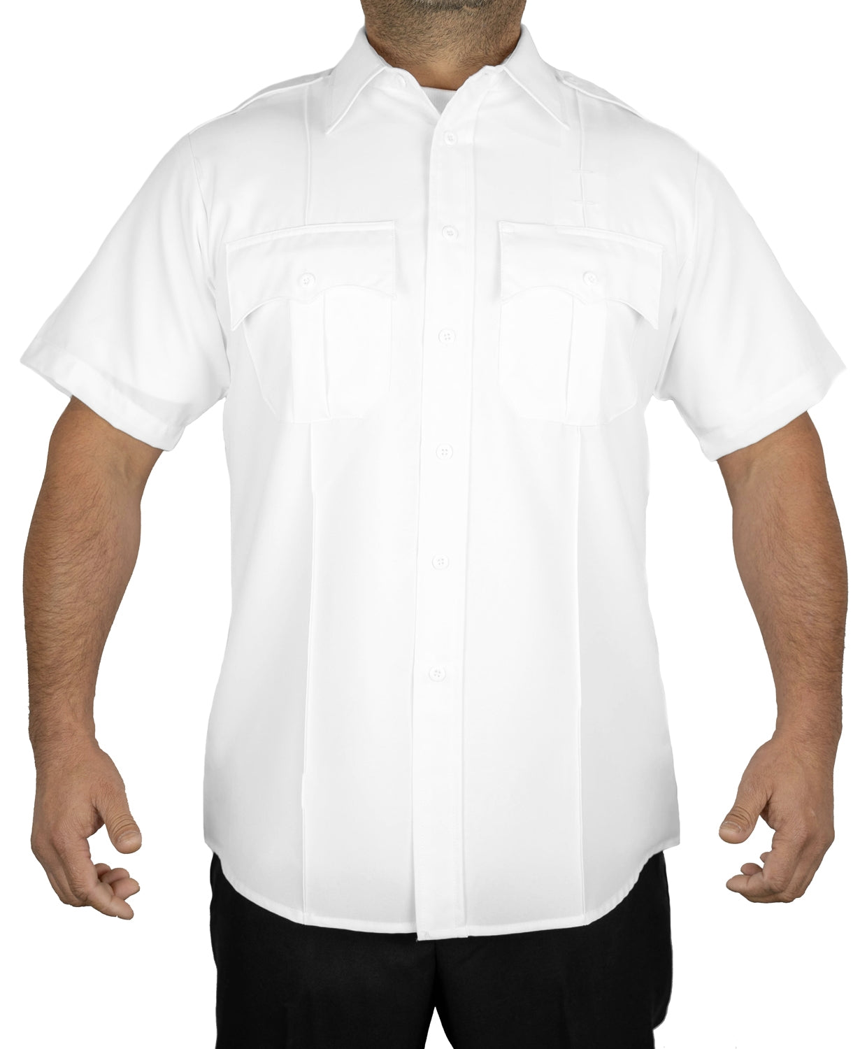 【deres】first class T shirt white First Class 100% Polyester Short Sleeve Uniform Shirt