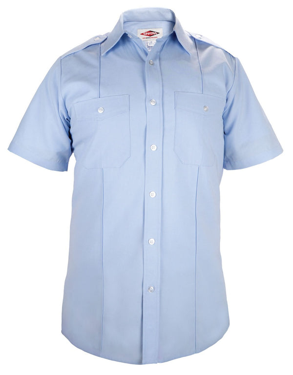 Sinatra Uniform Poly Cotton Short Sleeve Transit Shirt - Light Blue