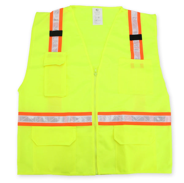 First Class Plain Reflective Safety Vest (Lime Green)
