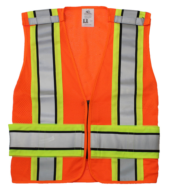 5 Point Breakaway Reflective Plain Duty Vest (Orange)