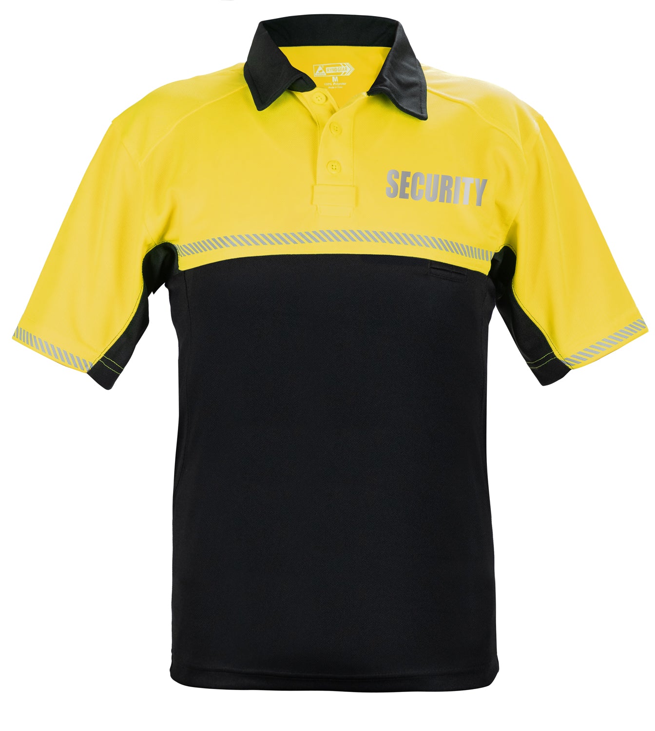 Yellow security hot sale shirt