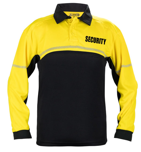 100% Polyester Jersey Knit Long Sleeve Security Bike Patrol Polo Shirts