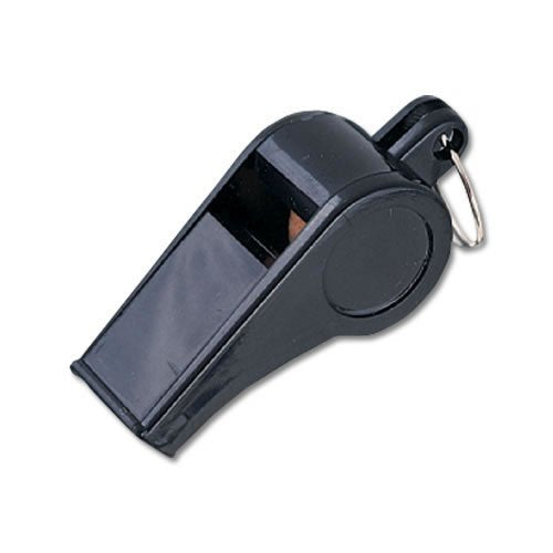 First Class Black Plastic Whistles